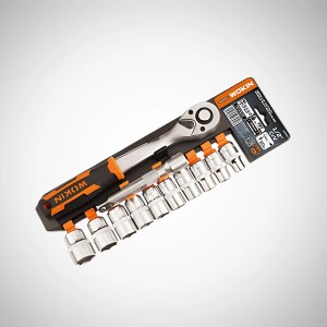 12PCS 1/2″ DRIVE RATCHET HANDLEWITH SOCKETS SET (INDUSTRIAL)