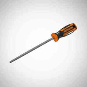 WOKIN STEEL FILE WITH HANDLE 8" ROUND