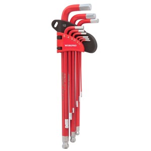 9PCE LONG ARM IMPERIAL BALL POINT HEX KEY SET